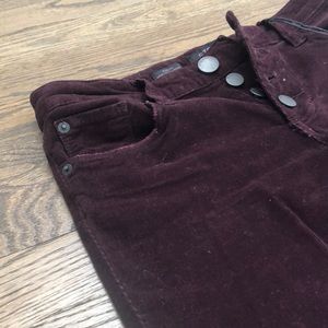 STS Blue - Emma Ankle Skinny Corduroy, Deep Purple (NWT)